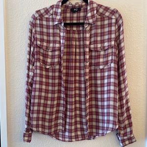 Paige Plaid Flannel Button Down Shirt